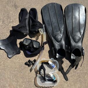 Complete Scuba / Snorkeling Gear Set - Mares & Aqua Lung